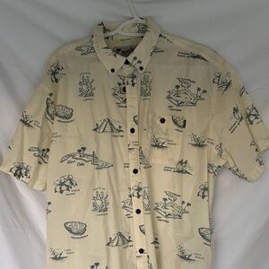 Howler Brothers Cream Graphic Button Down Shirt